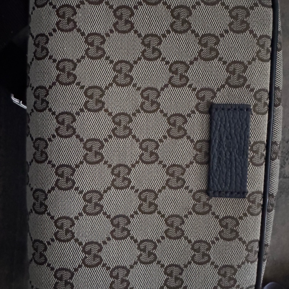 Gucci Beige and Brown Patterned Messenger Bag
